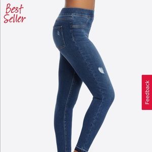 EUC medium Spanx Distressed Skinny Jeans